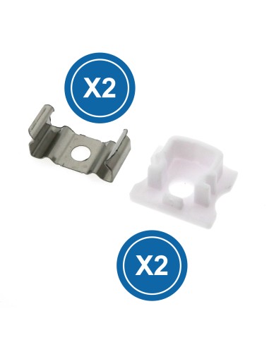 Pack 20 tappi e 2 graffe per profilo LEDME LM3712