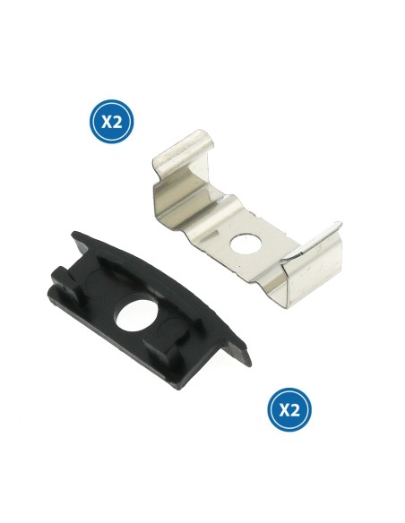 Pack 20 tampas e 2 grampos para perfil LEDME LM3732