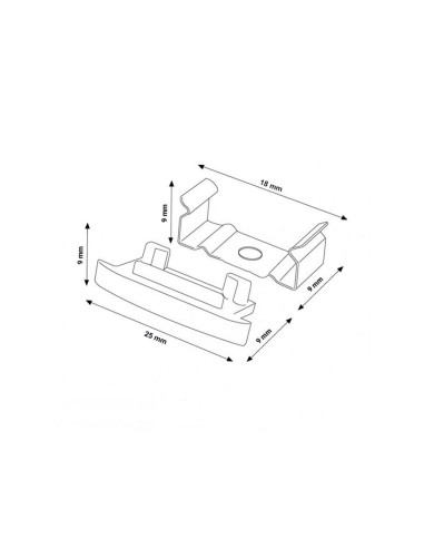 Pack 20 tappi e 2 clip per profilo LEDME LM3732