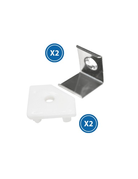 Pack de 20 bouchons et 2 clips pour profilé LEDME LM3728