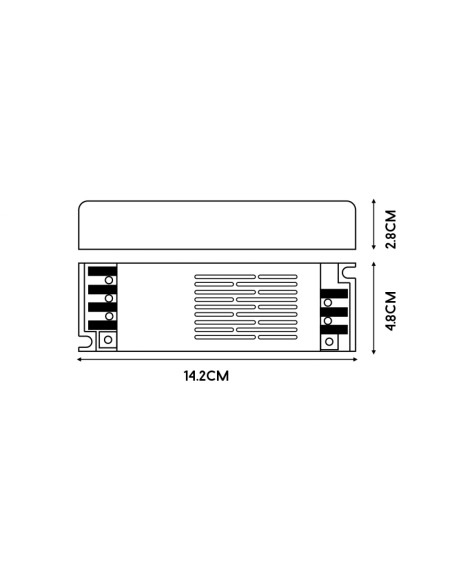 Alimentation LED slim 60W 12Vdc IP44