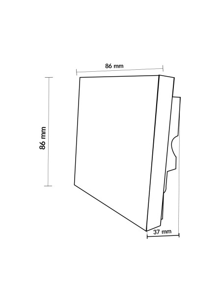 Dimmer a incasso tattile monocromatico per strisce LED 12/24V