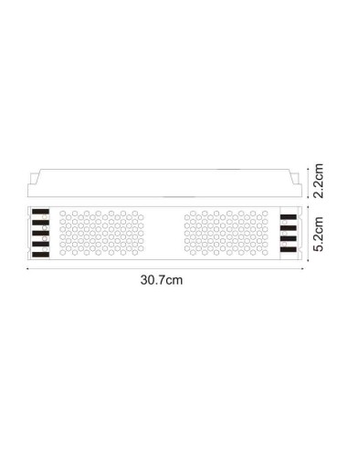 Alimentatore slim 300W 12Vdc per strisce LED