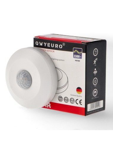 Détecteur de mouvement PIR mini 360° surface 100W