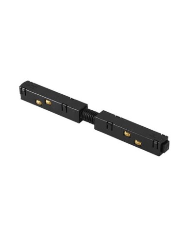 Conexión flexible negra para carril magnético de aluminio