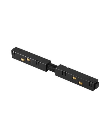 Conexión flexible negra para carril magnético de aluminio