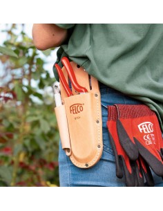910+ leather sheath for pruning shears and 235 mm sharpener