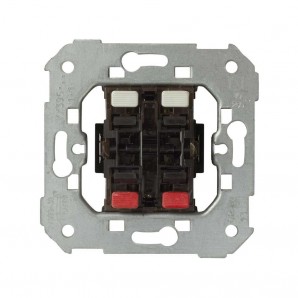 Pulsante doppio 2 ingressi + 2 uscite Simon 75.396-39