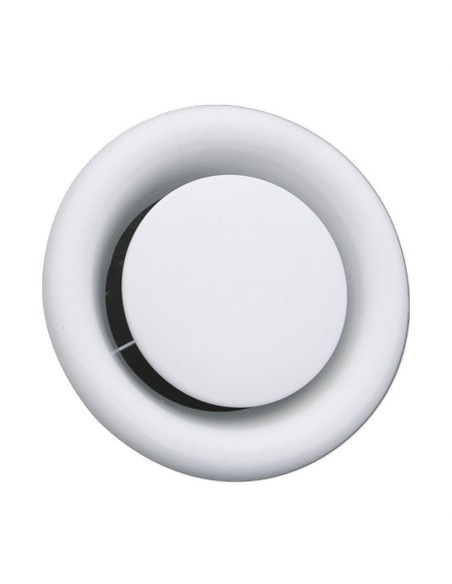 S&P Round intake grille 125 mm white adjustable