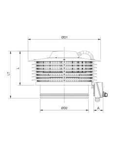 S&P Ventilador tejado centrífugo CTB4-400/160 ECOWATT BASIC 2