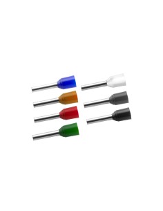 Pack 100 isolierte Hohlstecker 0,5 mm weiß