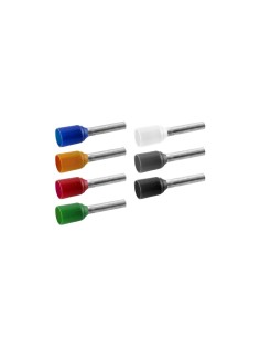 Pack 100 isolierte Hohlstecker 0,5 mm weiß 2