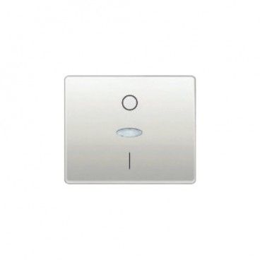 Chave bipolar luminosa branca acetinada BJC Mega 22708-BSL