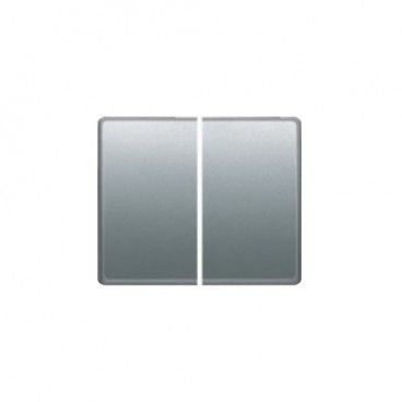 Juego teclas doble interr./doble conmuta aluminio fusión BJC 22709-AF