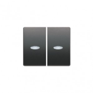 Juego teclas doble interr./doble conmuta antracita cosso BJC 22709-ACL