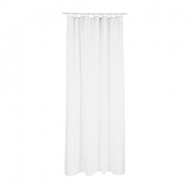 Cortina de baño - polyester - blanca  - 180x200cm