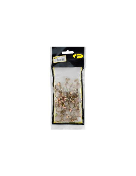 Pack de 100 colliers galvanisés bichromatés M6 26 mm