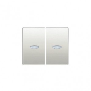 Juego teclas doble interr./doble conmuta blanco perla BJC 22709-BPL