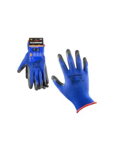 Pack 12 Polyester-Latex-Handschuhe dick Größe 10