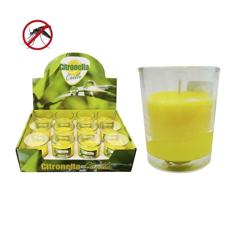 Candela alla citronella 50 g di vetro vetro euro/uni