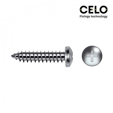 Caixa com 250 Parafusos PHILIPS Pan Pan para Chapa Din/Ref 7981 4,8x32mm Zincado - Celo