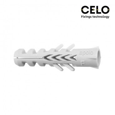 Caja 100un taco nylon doble antigiro din/ref nf6 celo