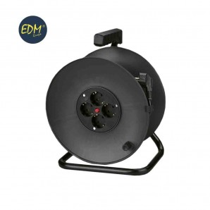 Enrolador de Cabo com Protetor Térmico 3x1,5mm 25m 4 Tomadas EDM