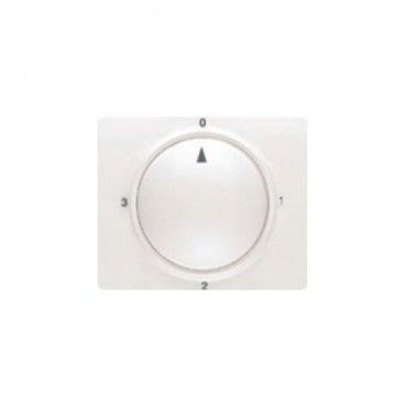 Tapa y boton conmutador rotativo blanco satín BJC 22796-BS