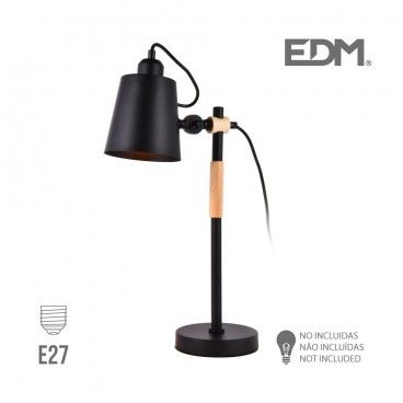 Flexo simple  e27 negro edm