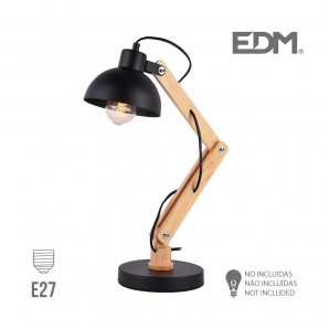 Flexo arquitecto e27 negro edm