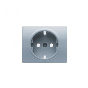 Tapa base enchufe seguridad aluminio prusia BJC 22724-AP