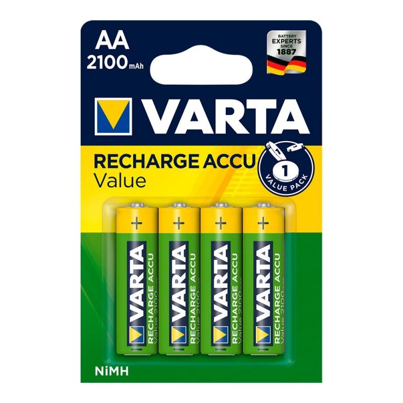 Bateria recarregável Varta accu aa - blister lr06 2100ma 4 unidades ø14,5x50,5mm
