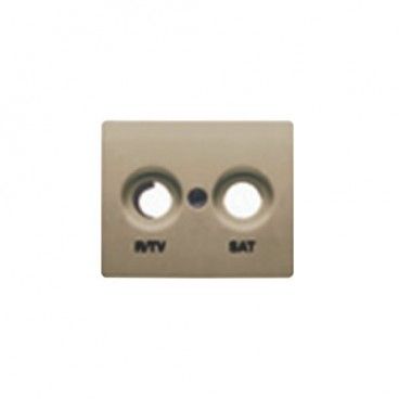 Tapa toma R/TV - SAT bronce niebla BJC 22320-BN