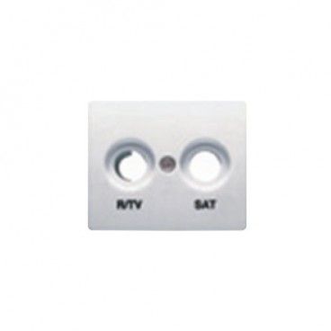 Tapa toma R/TV - SAT blanco satín BJC 22320-BS