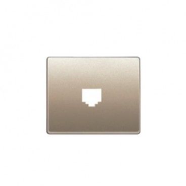 Tapa toma TELF-RJ45 bronce niebla BJC 22782-BN