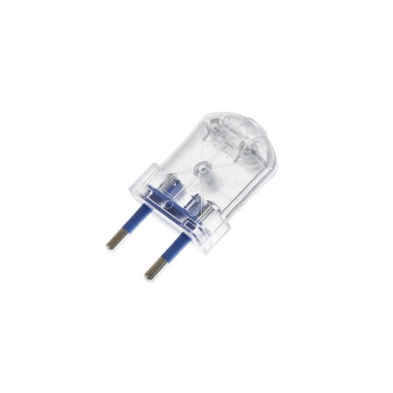 Pacote de 2 Unidades de Plugue Europeu Bipolar Transparente 10A 4mm 250V