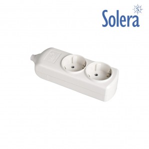 Base Bipolar com 2 Saídas t/tl 10/16A 250V Cor Branco Solera 8002