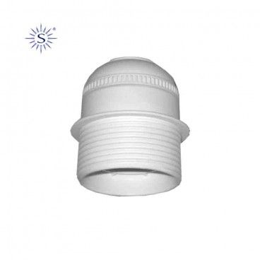 Portalamparas semi-roscado blanco e-27