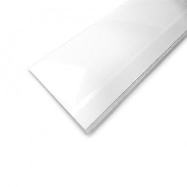 Excluidor de tiragem sob porta flexível branco 1m