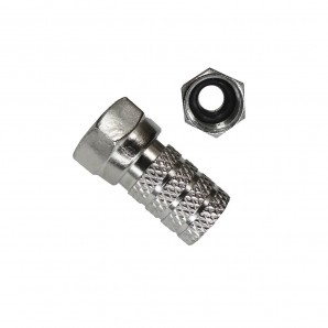 Conector macho "F" parabólico de metal de qualidade Supra