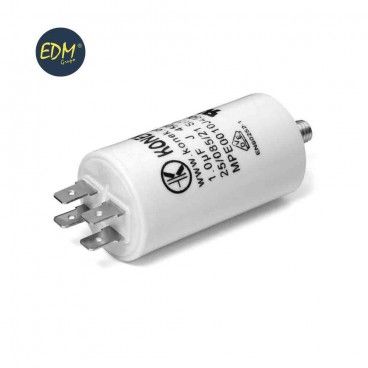 Capacitor MKA 10uF 5% 450V Ø3,4x7cm com pico M8 e faston duplo Konek