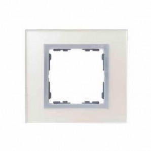 Moldura 1 elemento de cristal prateado SIMON 82 NATURE 82917-62