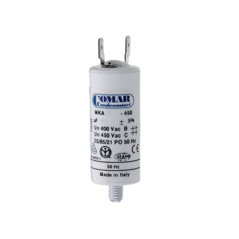 Capacitor MKA 60uF 5% 450V Ø5x12cm com pico M8...