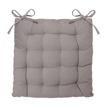 Almofada para cadeira estilo biscoito cor vison 38x38cm