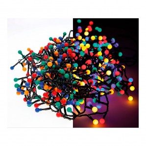 Guirnalda "cherry compact"  parpadeante exterior 1100cm 500led multicolor