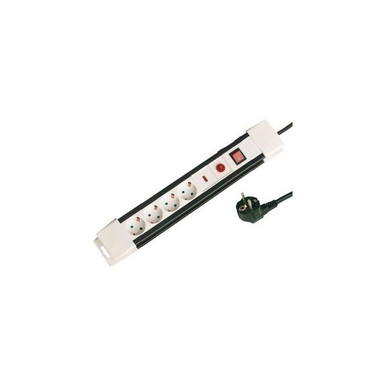 Base múltiple 4 tomas con protección sobretensiones 1,5m GSC 0800090