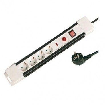 Base múltiple 4 tomas con protección sobretensiones 1,5m GSC 0800090