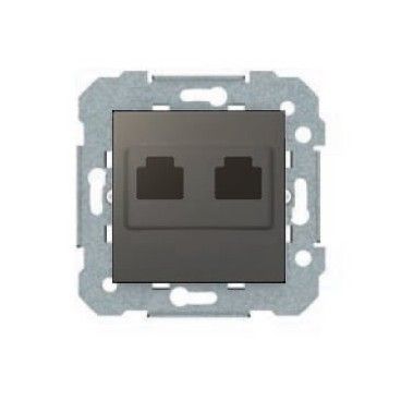 Toma doble RJ45 cat6 gris lava BJC 23586-2GL
