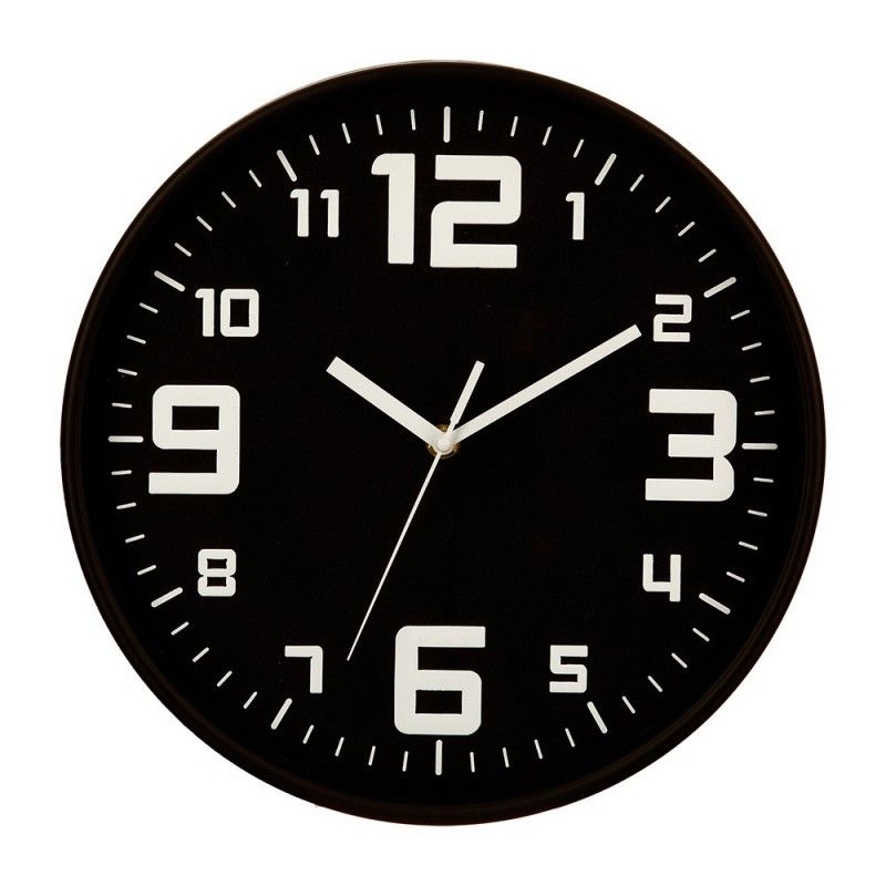 Reloj color negro diam.30cm