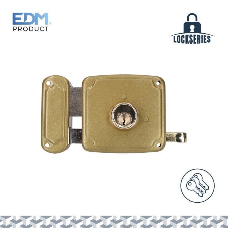 Fechadura Esquerda 100mm 3 Chaves Incluídas EDM